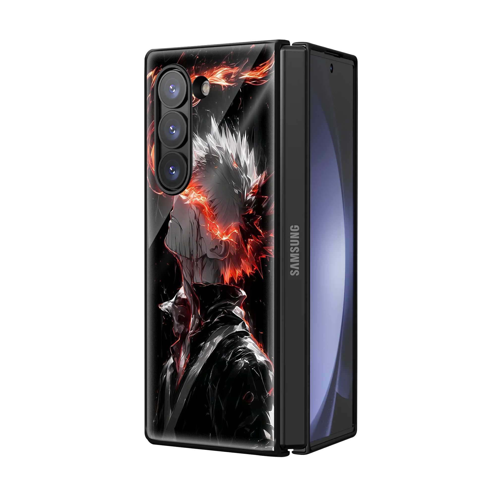 Bakugo Rage Samsung Z Fold Glass Case