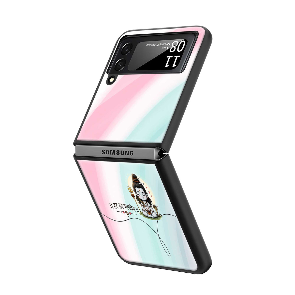 Bal Shiva Minimalist Samsung Z Flip Glass Case