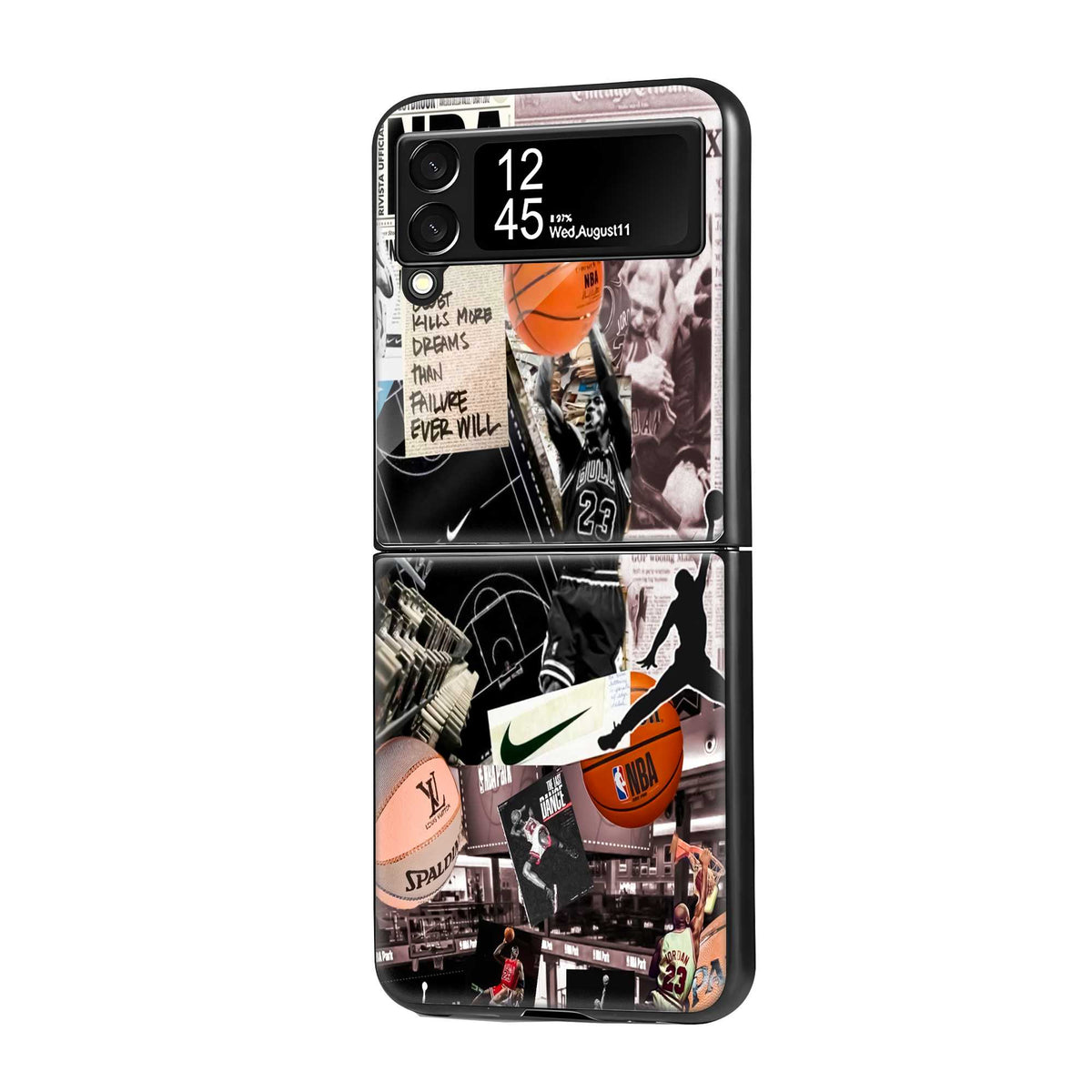 Basketball Heartbeat Samsung Z Flip Glass Case