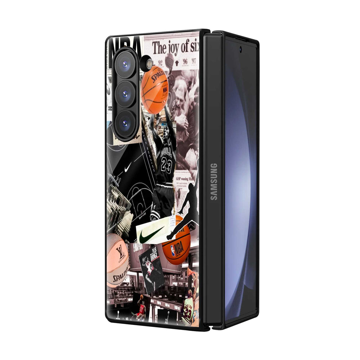 Basketball Heartbeat Samsung Z Fold Glass Case