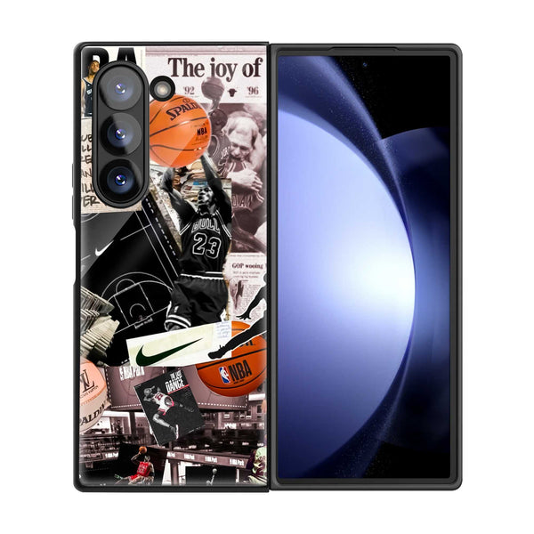Basketball Heartbeat Samsung Z Fold Glass Case