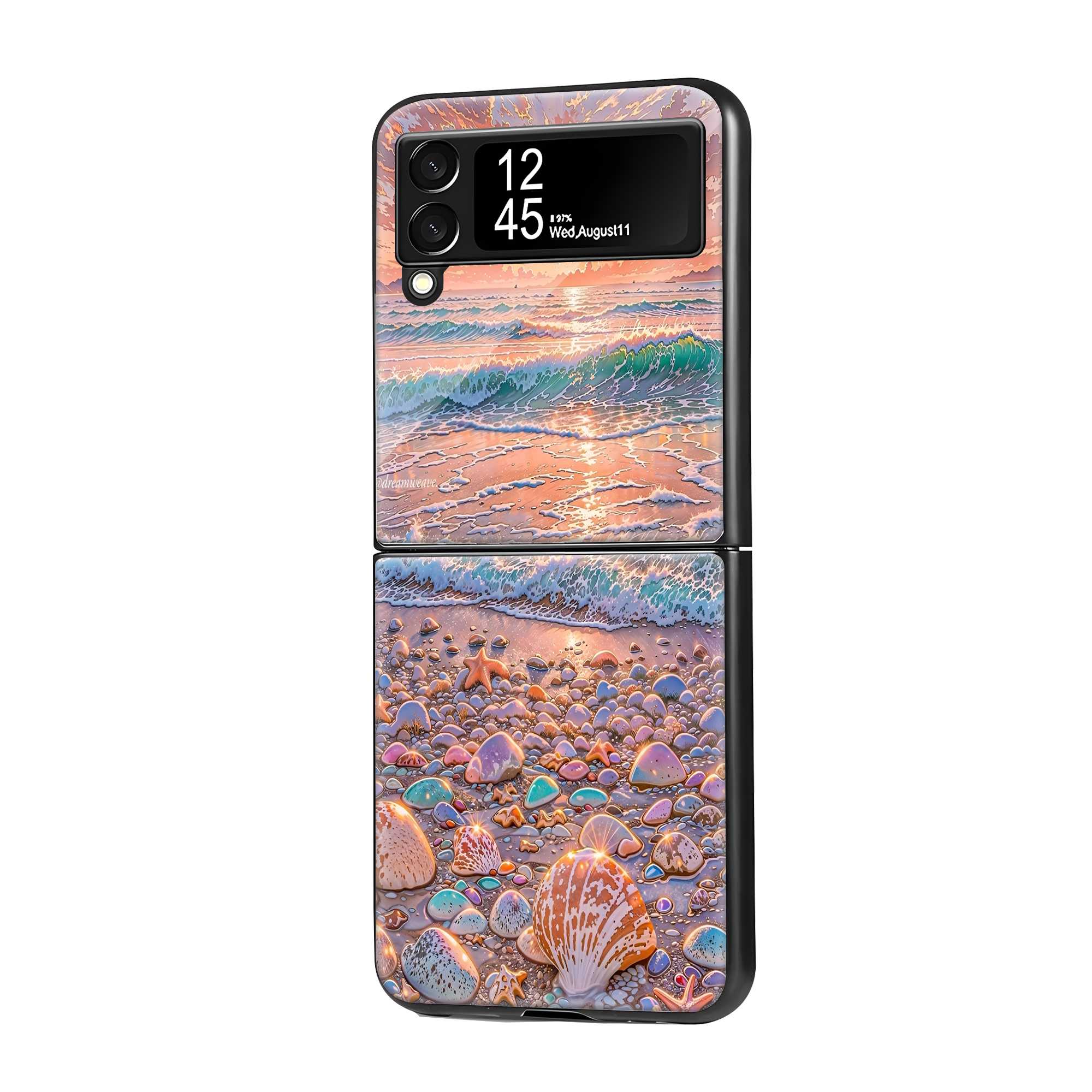 Beach Bloom Samsung Z Flip Glass Case