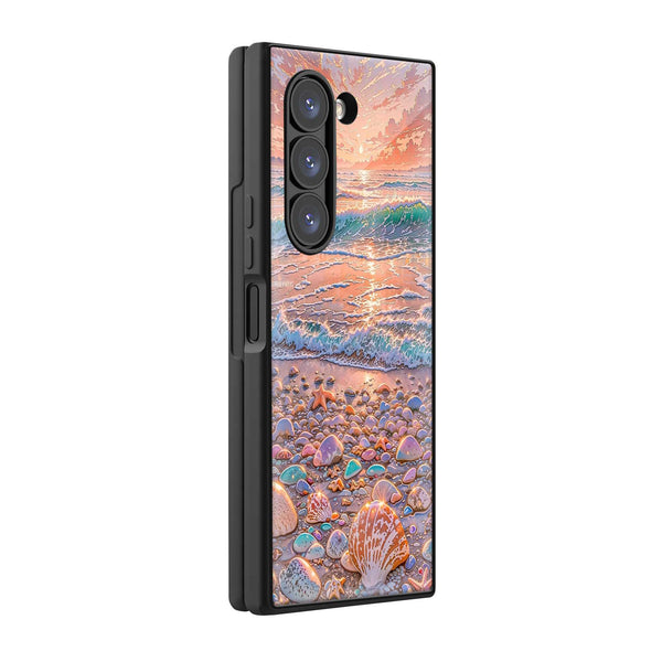 Beach Bloom Samsung Z Fold Glass Case