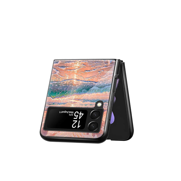 Beach Bloom Samsung Z Flip Glass Case