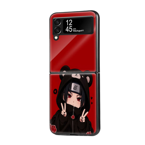 Bear Hoodie Samsung Z Flip Glass Case