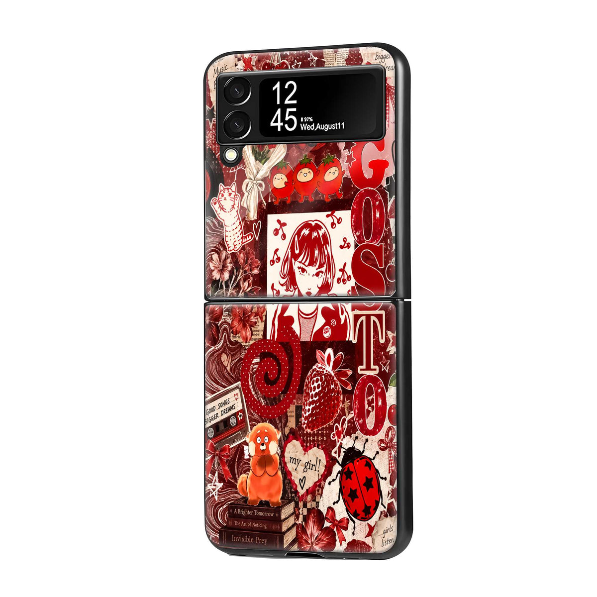 Berry Mood Samsung Z Flip Glass Case