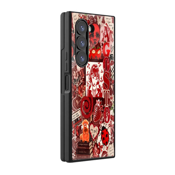 Berry Mood Samsung Z Fold Glass Case