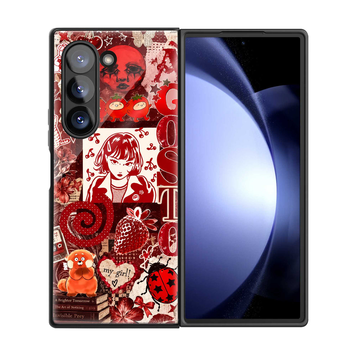 Berry Mood Samsung Z Fold Glass Case
