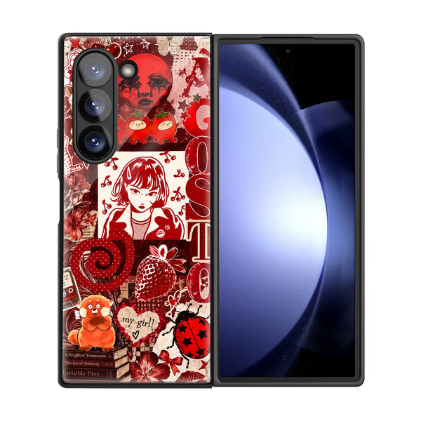 Berry Mood Samsung Z Fold Glass Case