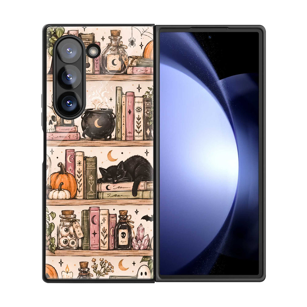 Black Cat Magic Samsung Z Fold Glass Case