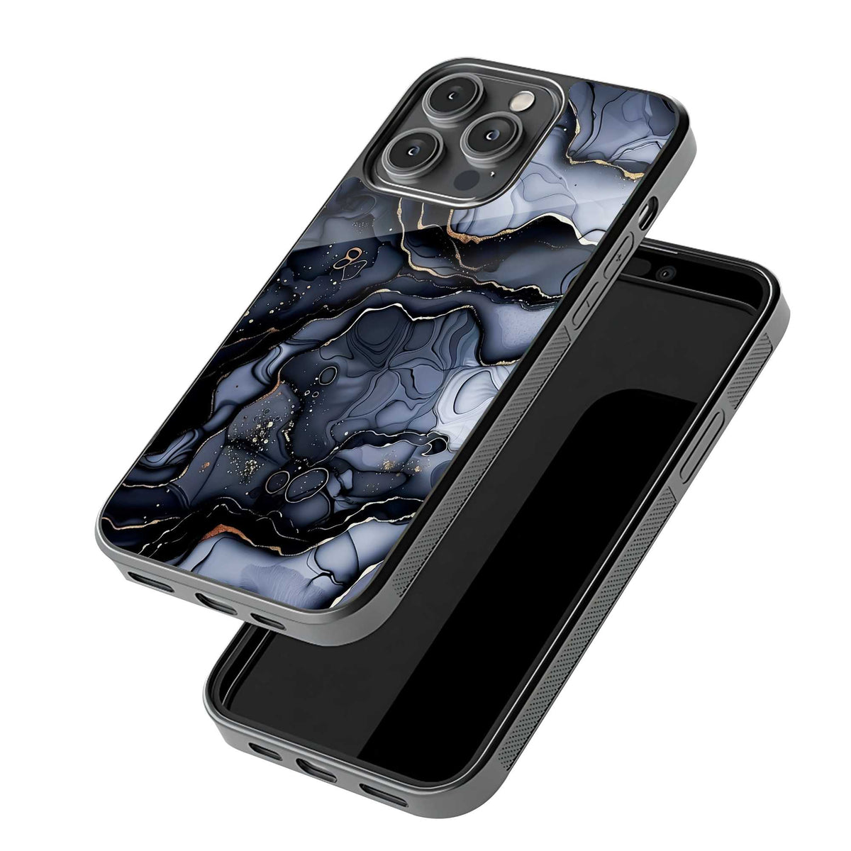 Black Gold Fusion Glass Case