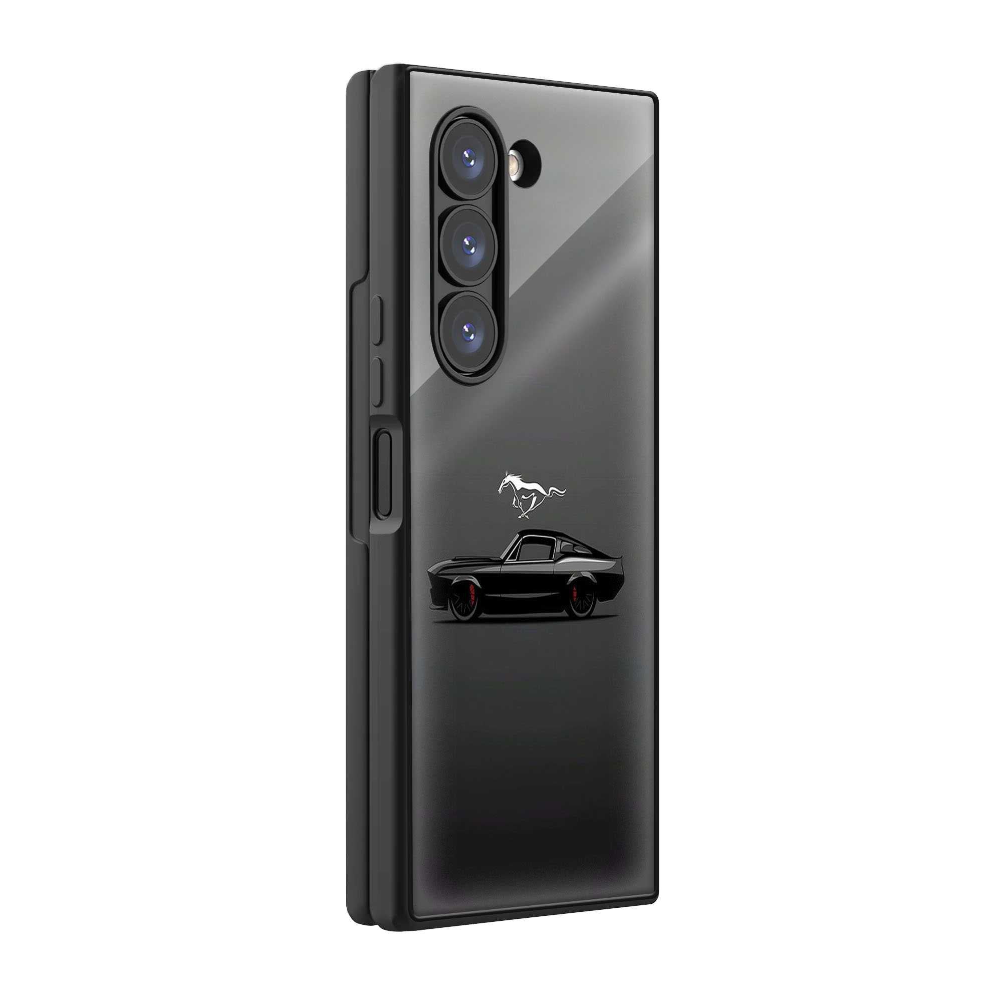 Black Stallion Samsung Z Fold Glass Case