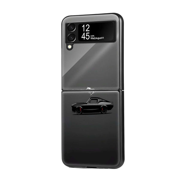 Black Stallion Samsung Z Flip Glass Case