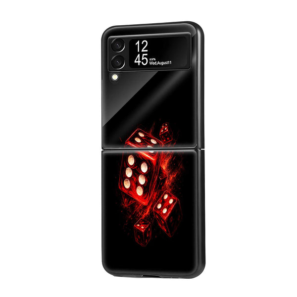 Blazing Dice Samsung Z Flip Glass Case