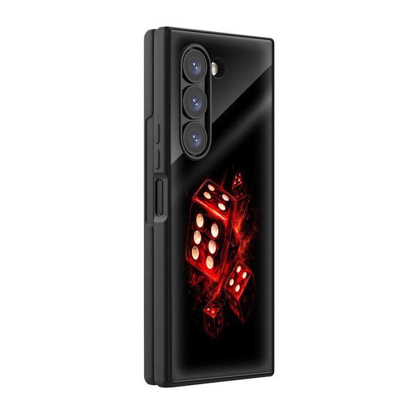 Blazing Dice Samsung Z Fold Glass Case
