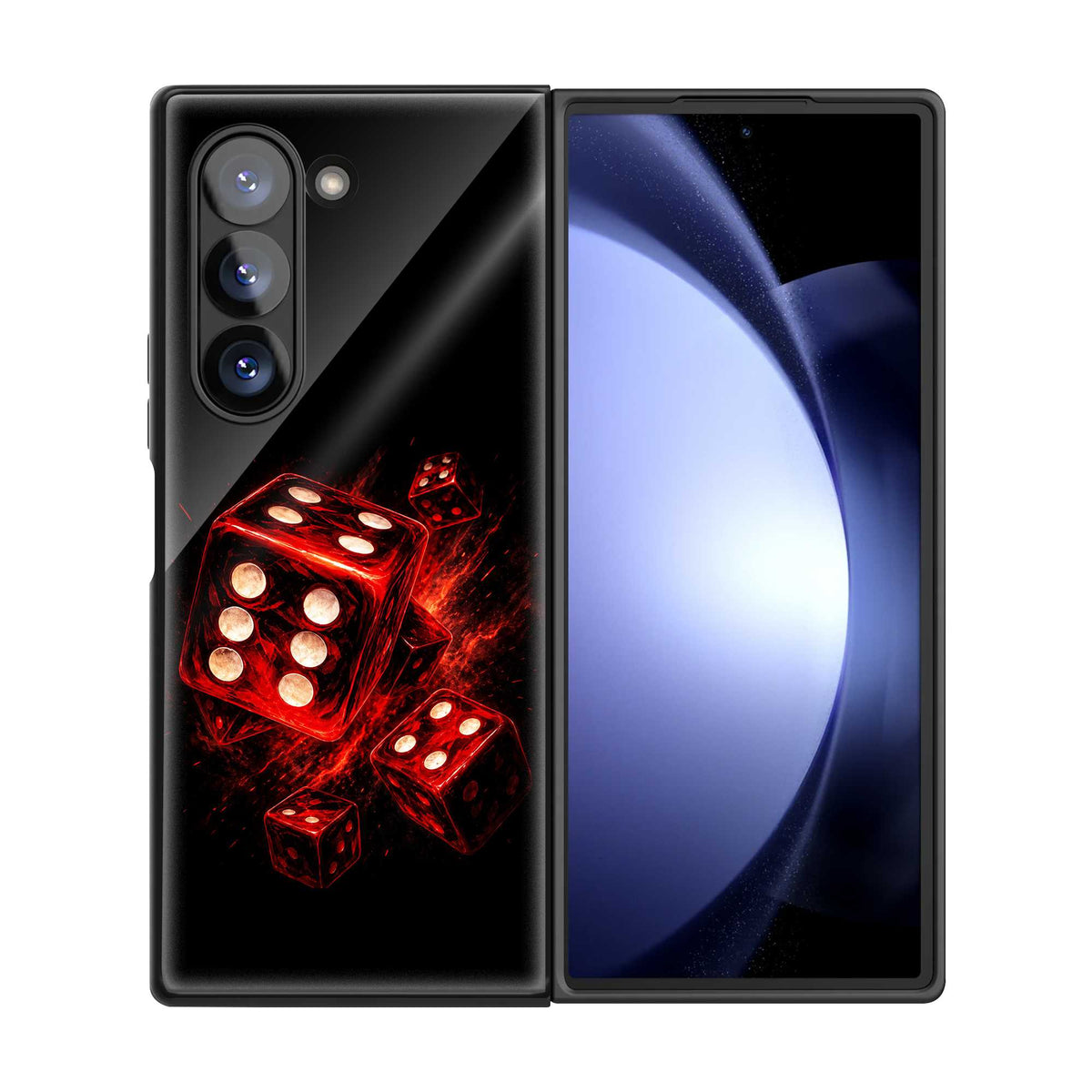 Blazing Dice Samsung Z Fold Glass Case