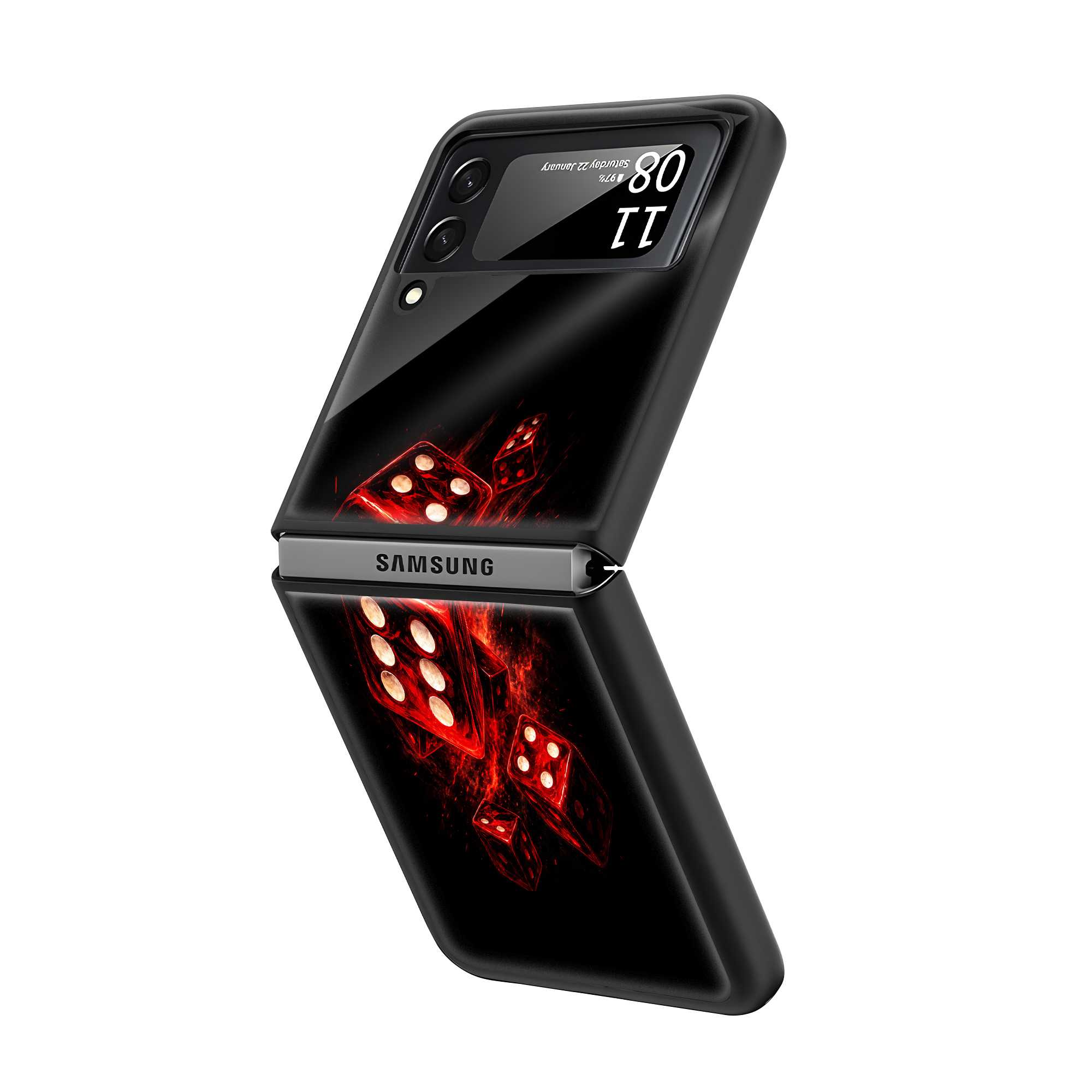Blazing Dice Samsung Z Flip Glass Case