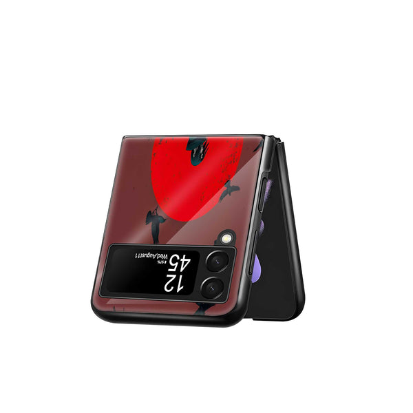 Blood Moon Samsung Z Flip Glass Case
