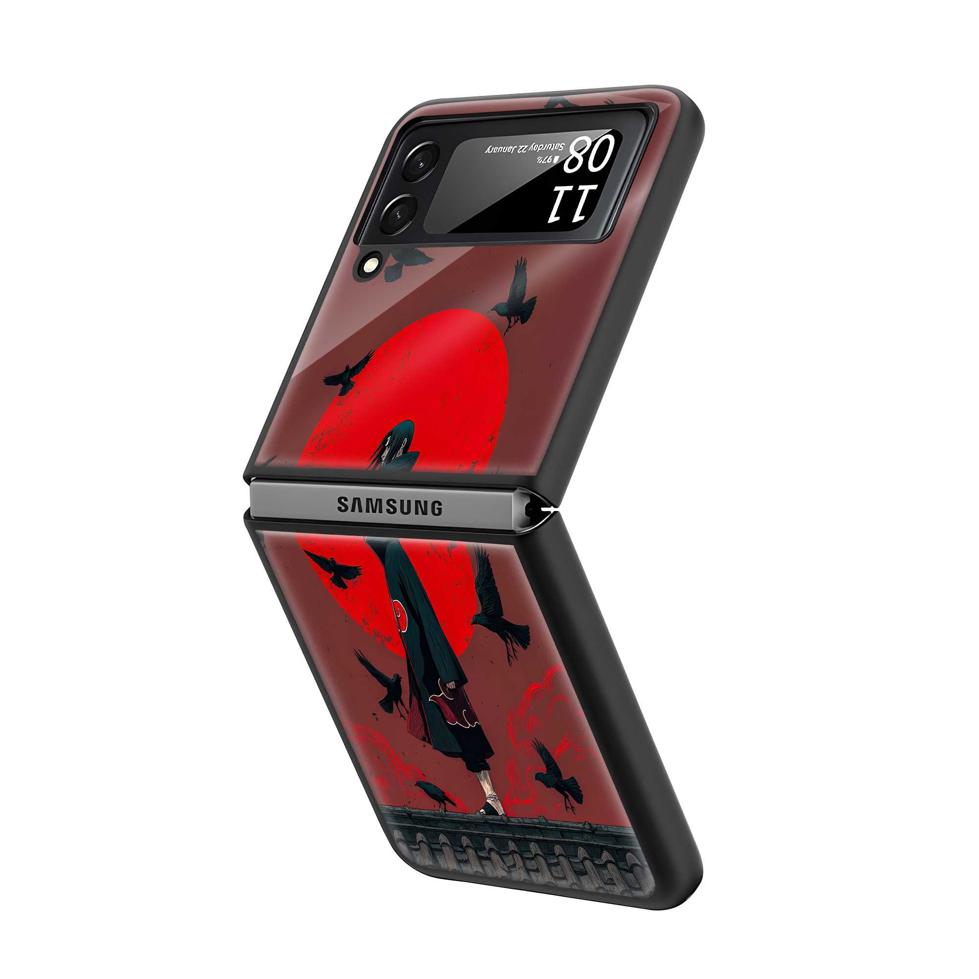 Blood Moon Samsung Z Flip Glass Case