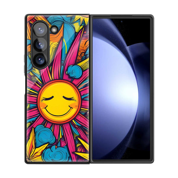 Bloom Smile Samsung Z Fold Glass Case