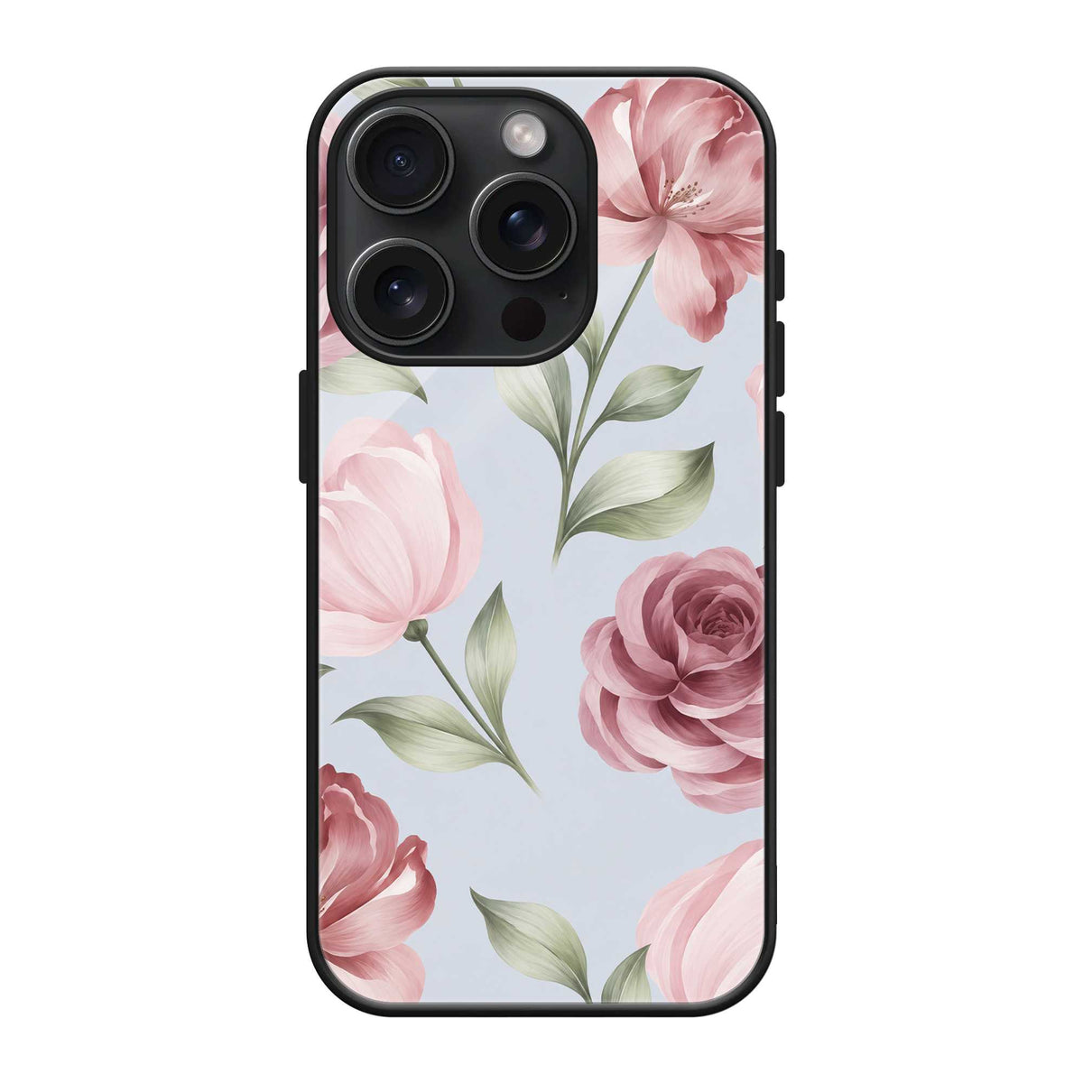Blooming Blush Glass Case