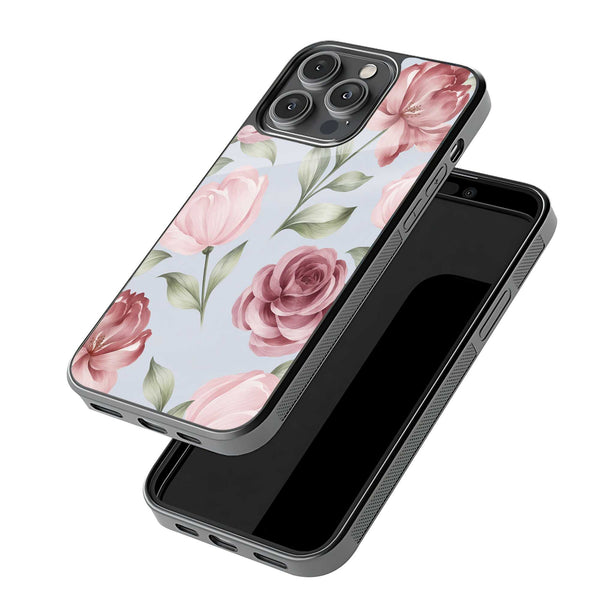Blooming Blush Glass Case