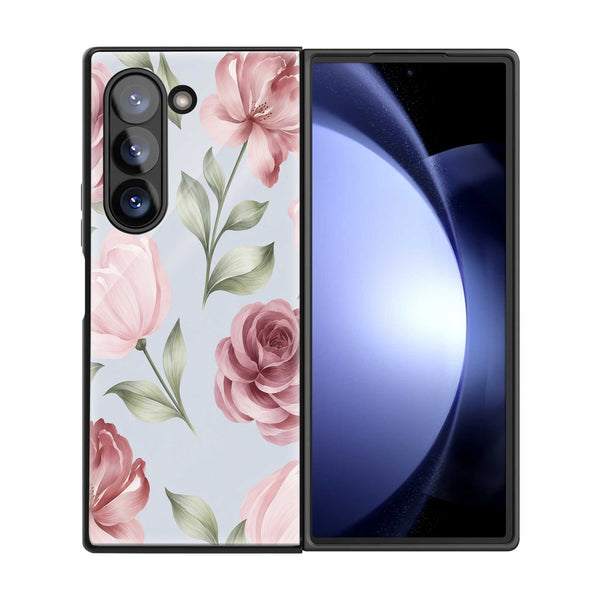 Blooming Blush Samsung Z Fold Glass Case