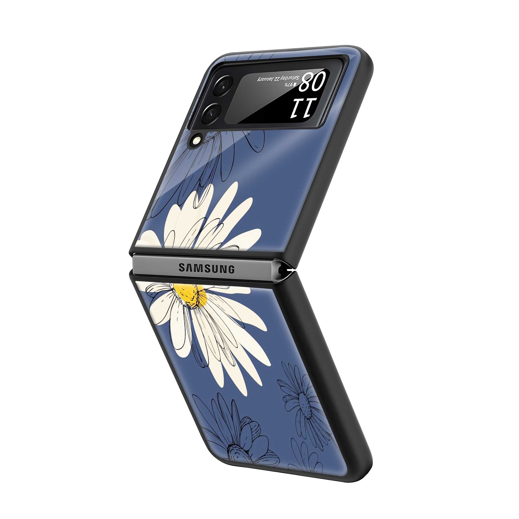 Blooming Daisy Samsung Z Flip Glass Case