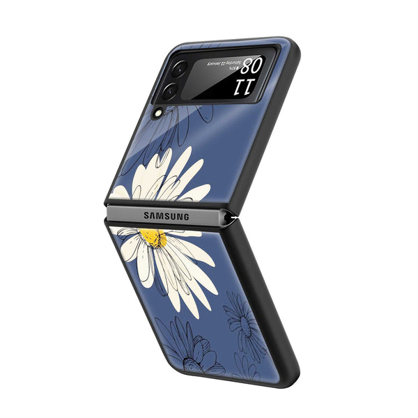 Blooming Daisy Samsung Z Flip Glass Case