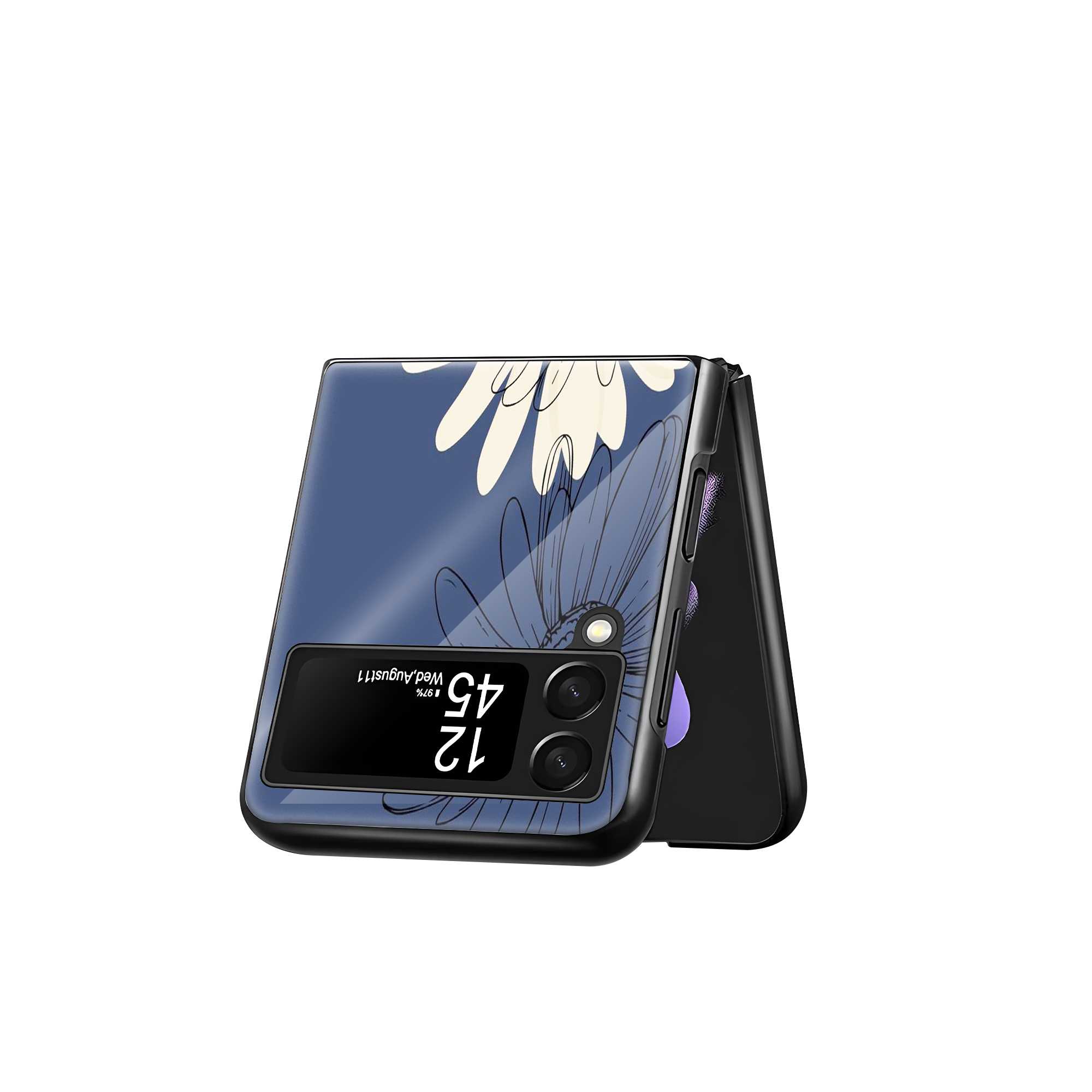 Blooming Daisy Samsung Z Flip Glass Case