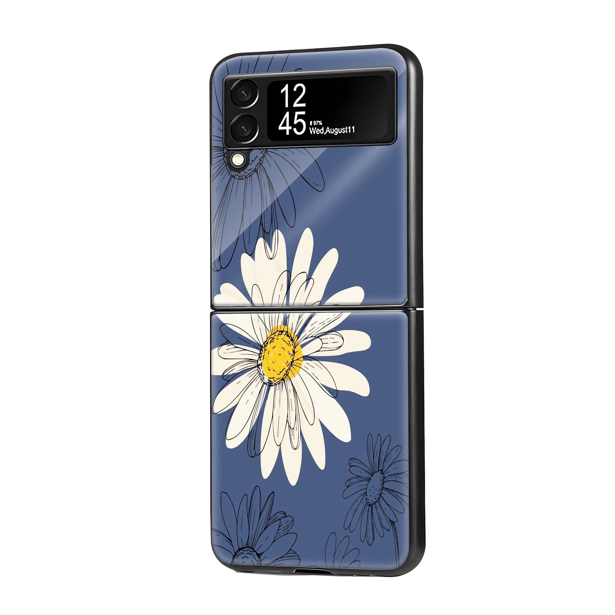 Blooming Daisy Samsung Z Flip Glass Case