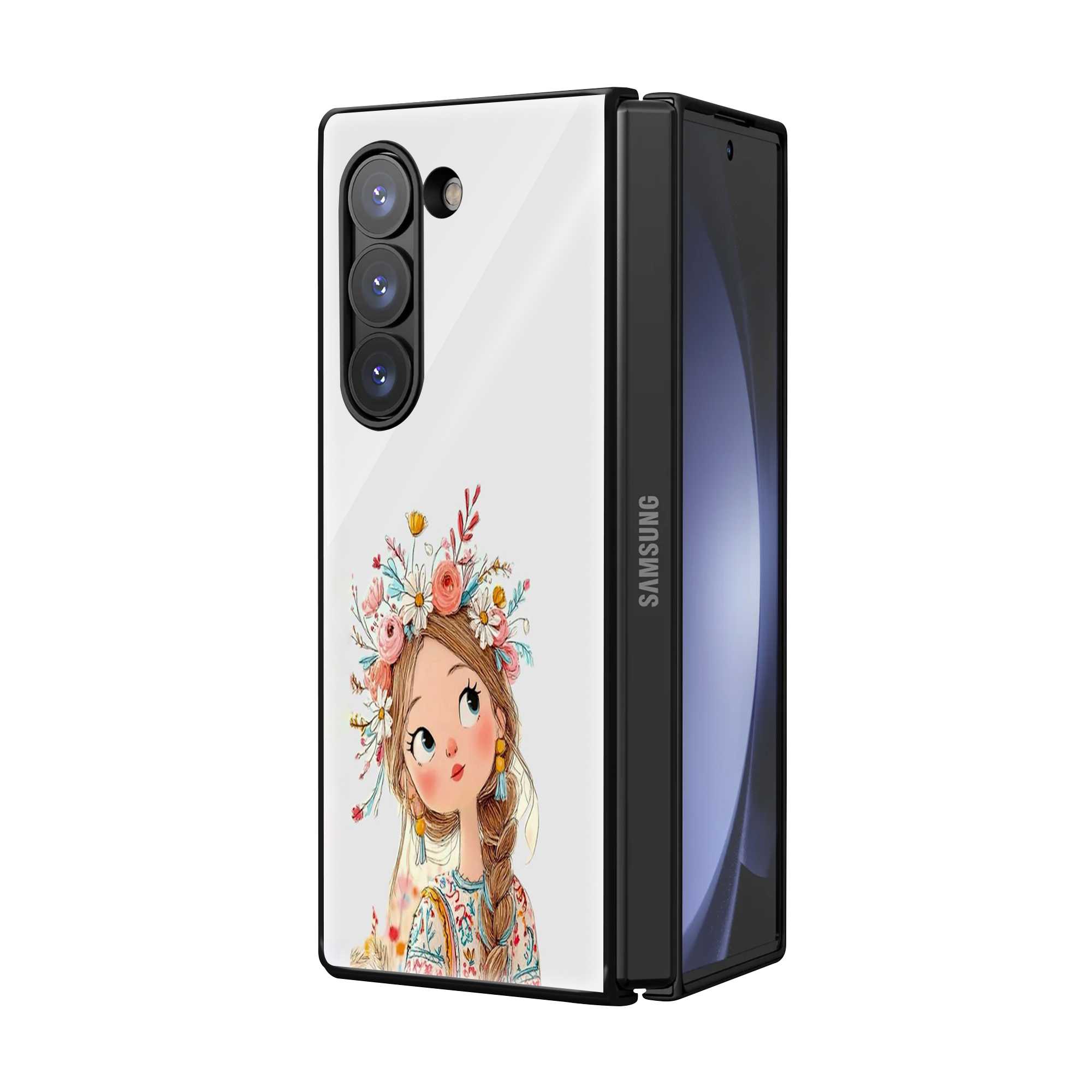 Blossom Belle Samsung Z Fold Glass Case