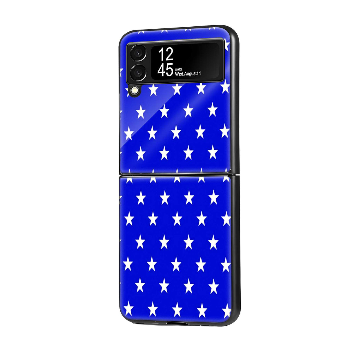 Blue Stars Samsung Z Flip Glass Case