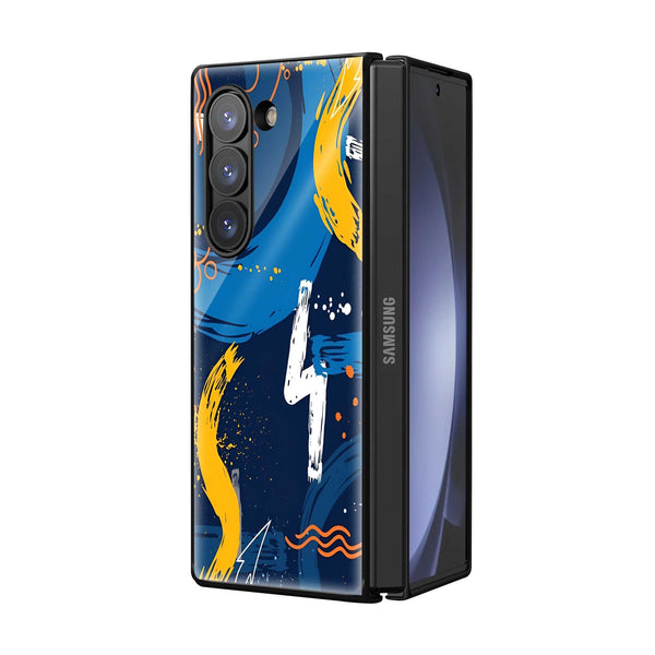 Blue Burst Samsung Z Fold Glass Case