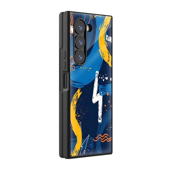 Blue Burst Samsung Z Fold Glass Case