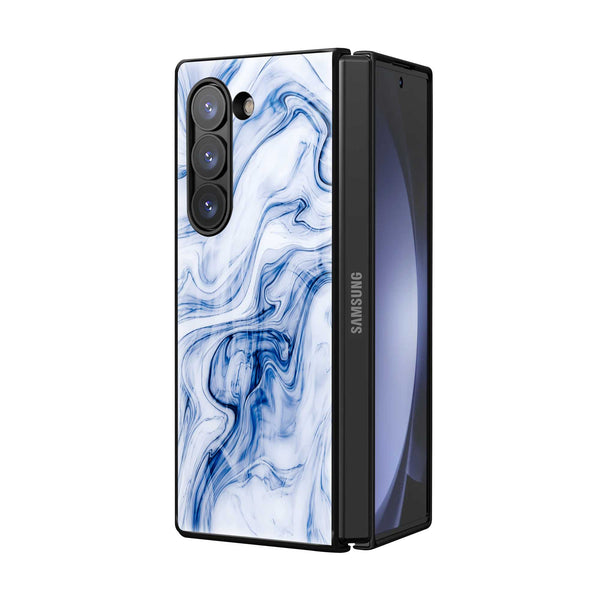 Blue Marble Ink Samsung Z Fold Glass Case