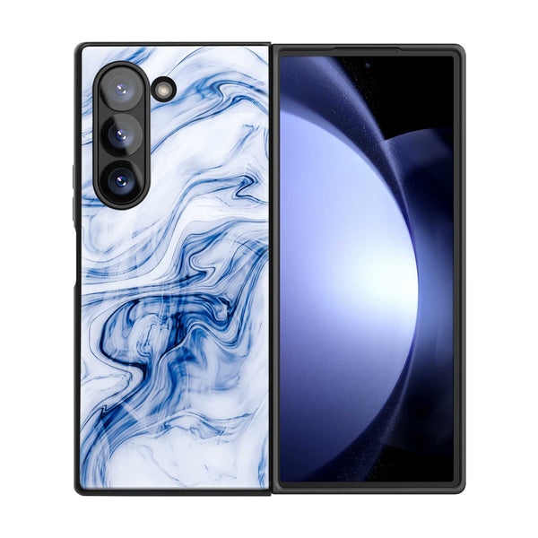 Blue Marble Ink Samsung Z Fold Glass Case