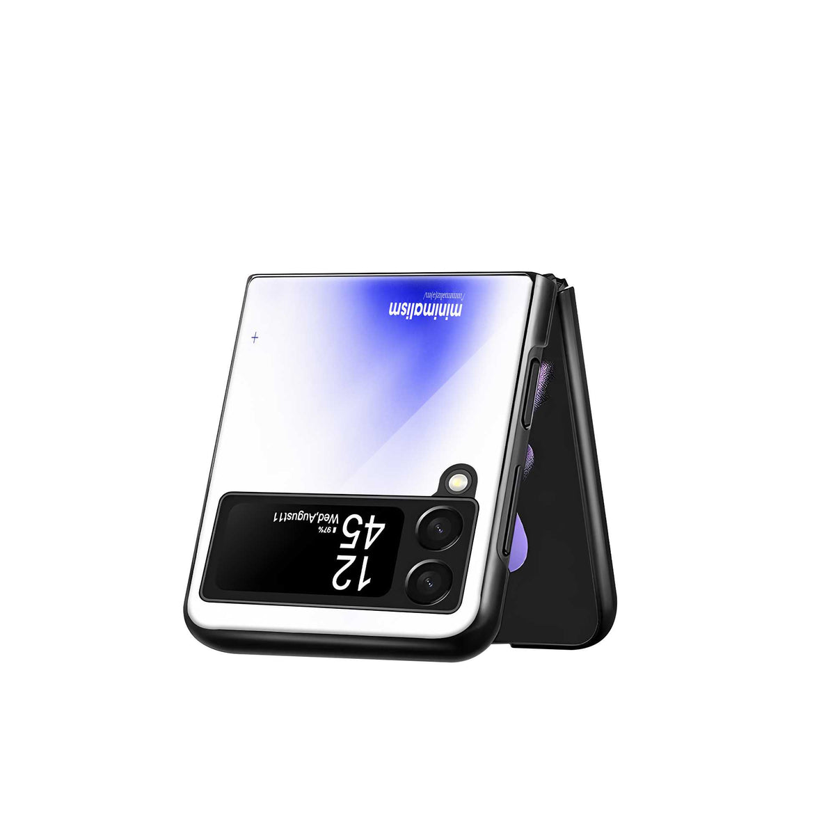 Blue Minimal Samsung Z Flip Glass Case