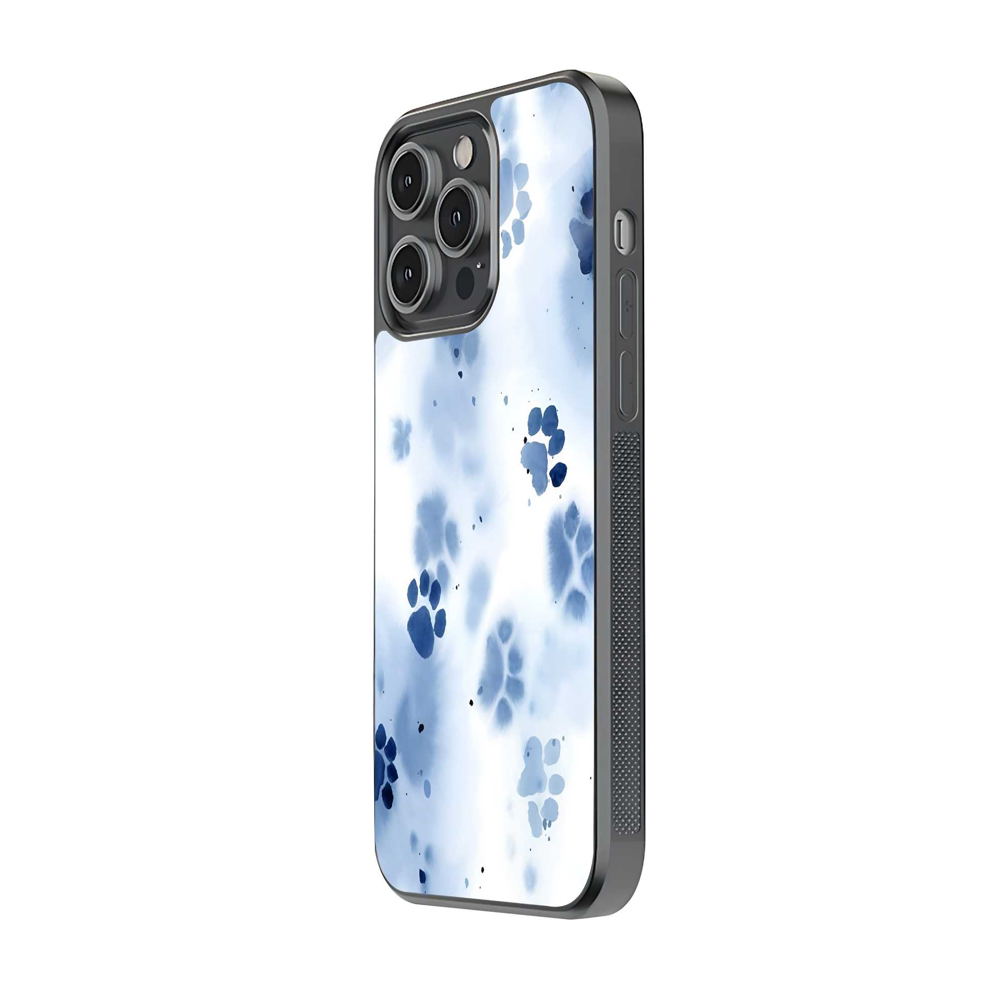 Blue Paws Glass Case