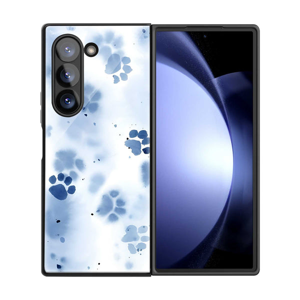 Blue Paws Samsung Z Fold Glass Case