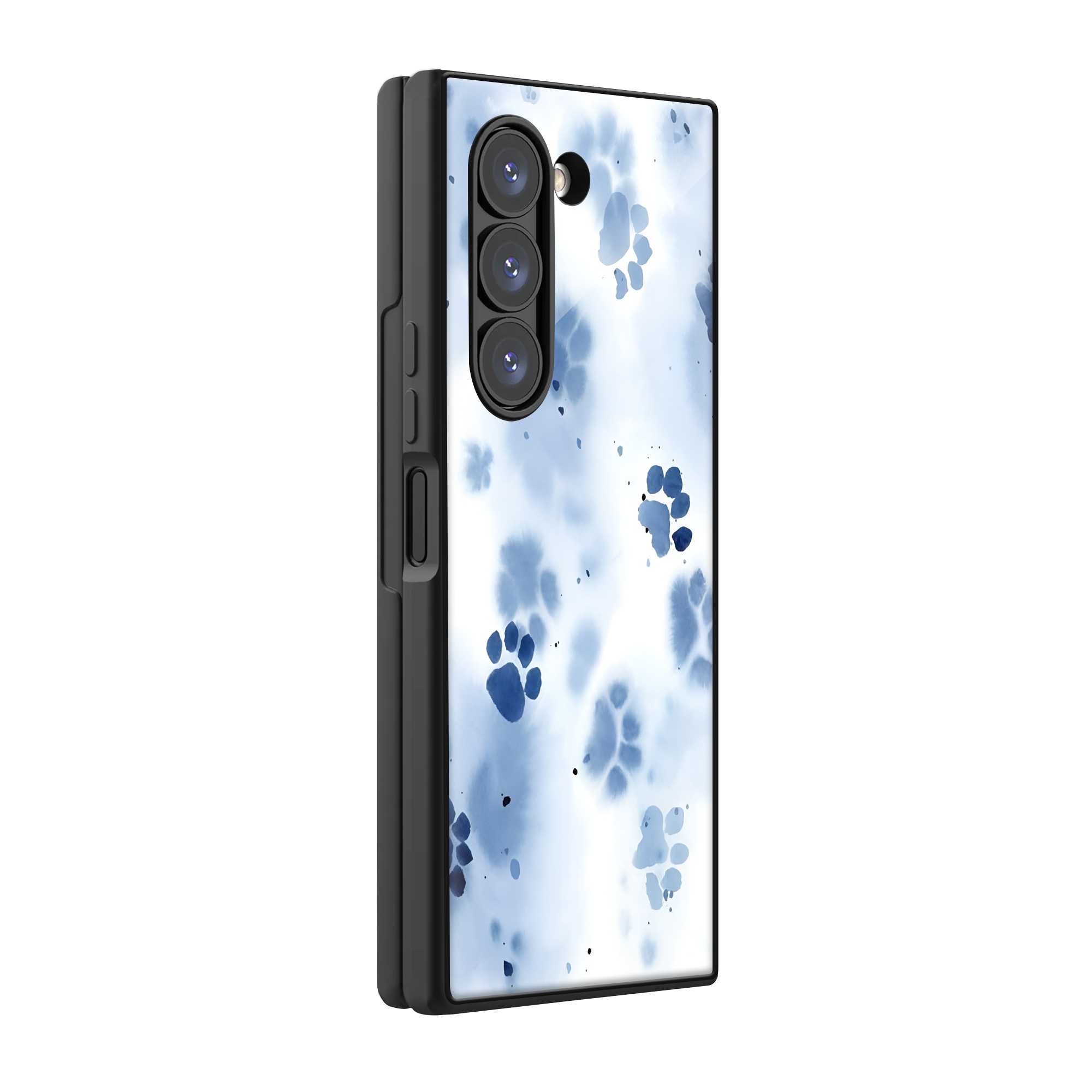 Blue Paws Samsung Z Fold Glass Case