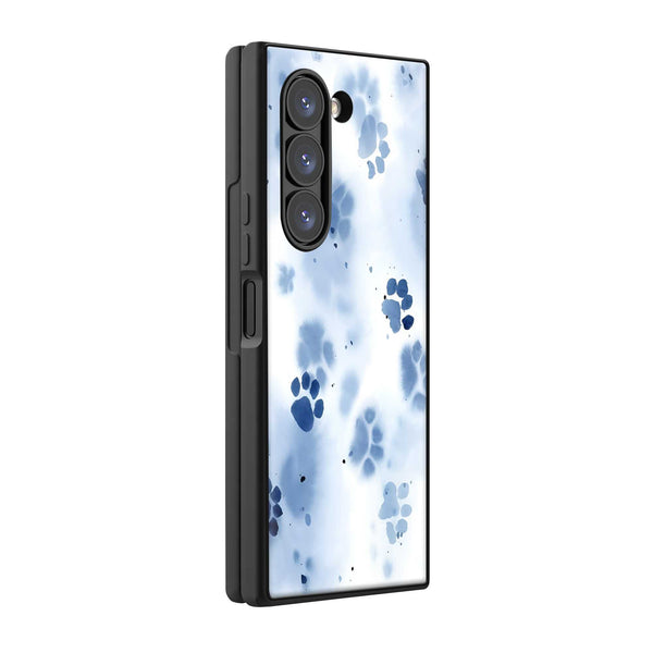 Blue Paws Samsung Z Fold Glass Case
