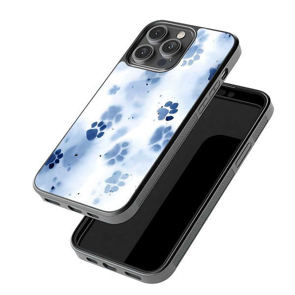 Blue Paws Glass Case