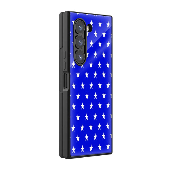 Blue Stars Samsung Z Fold Glass Case