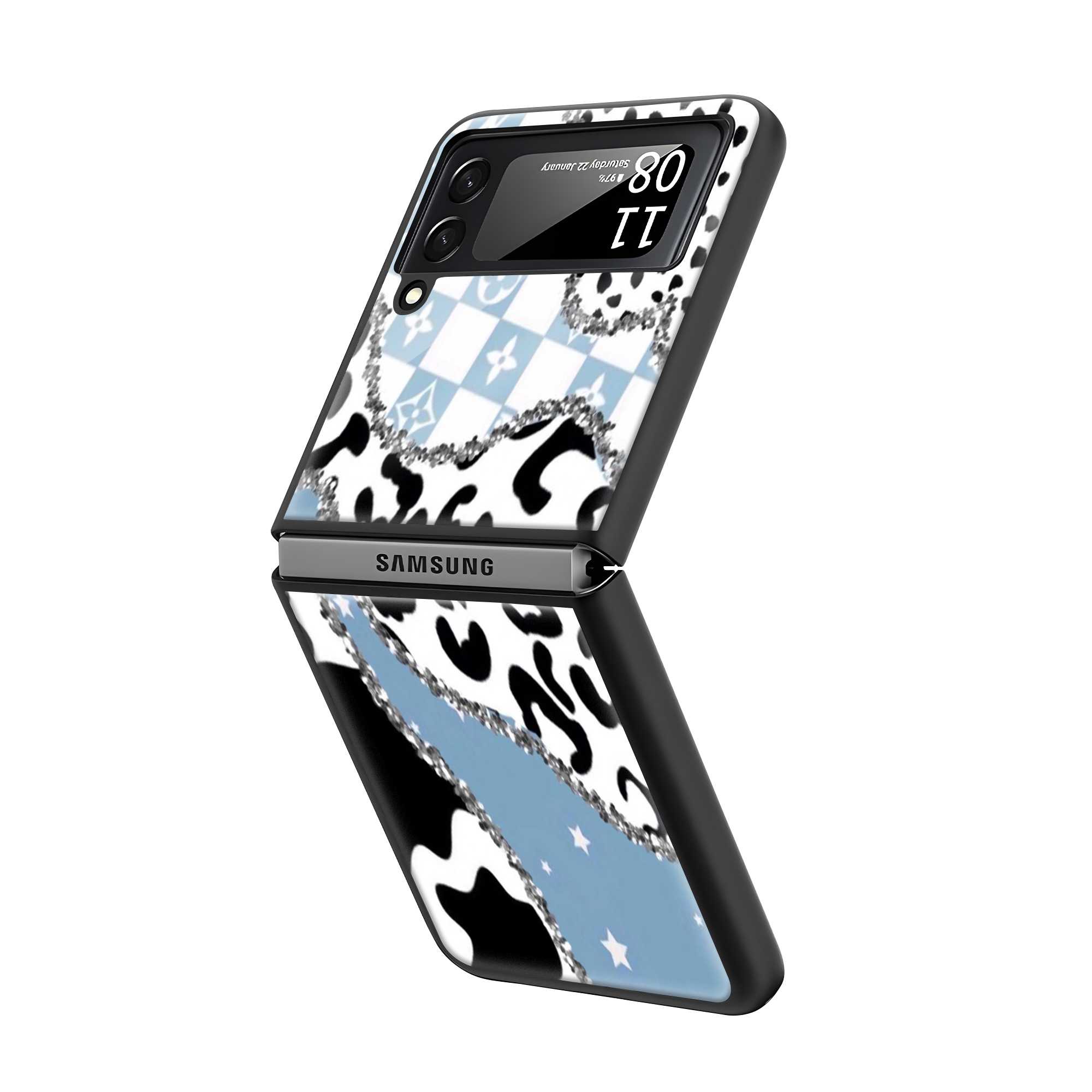 Blue Swag Samsung Z Flip Glass Case