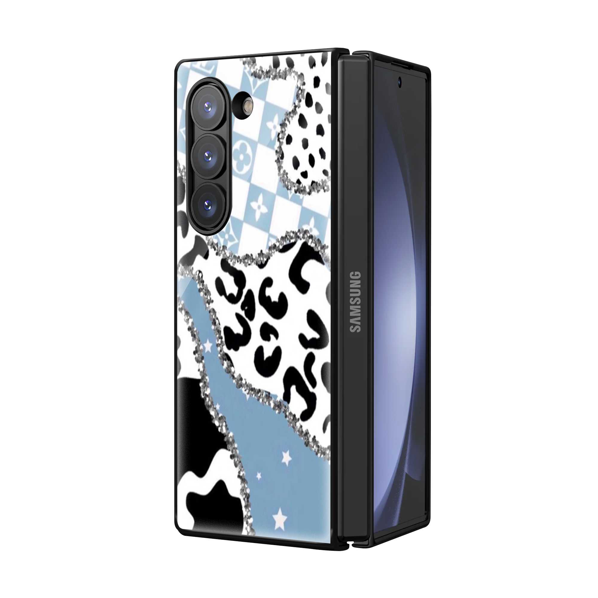 Blue Swag Samsung Z Fold Glass Case