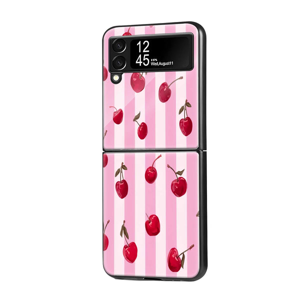 Blush Berry Samsung Z Flip Glass Case