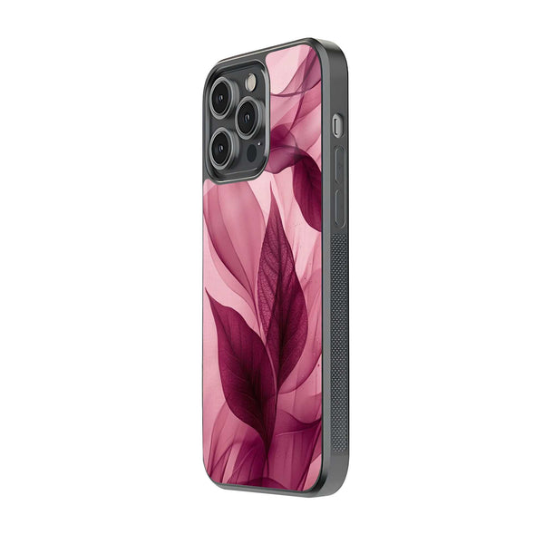 Blush Leaves Glass Case