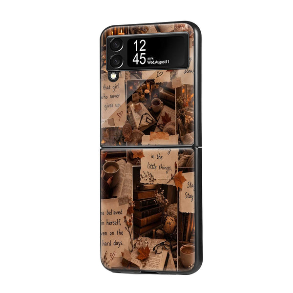 Book Club Samsung Z Flip Glass Case