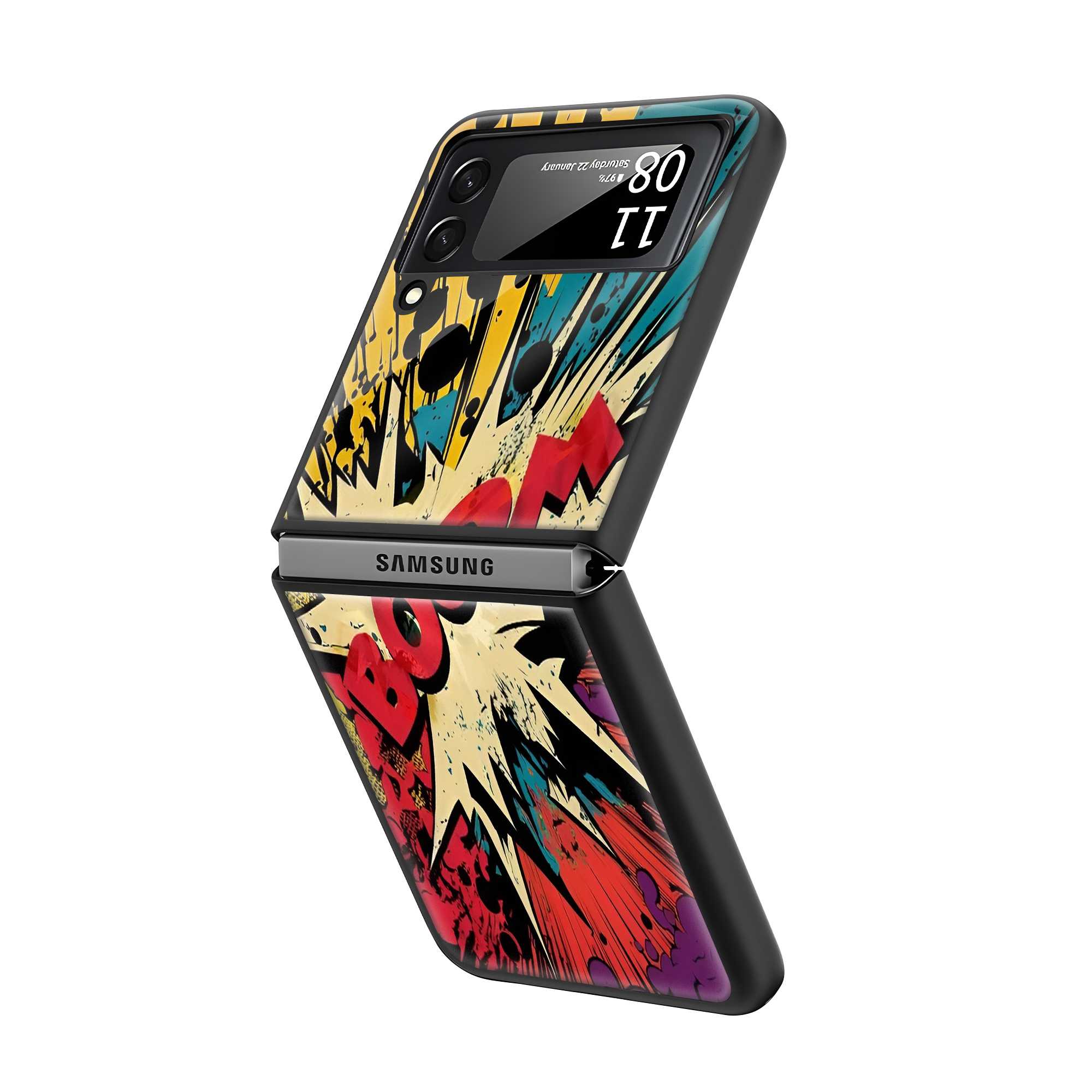Boom Town Samsung Z Flip Glass Case